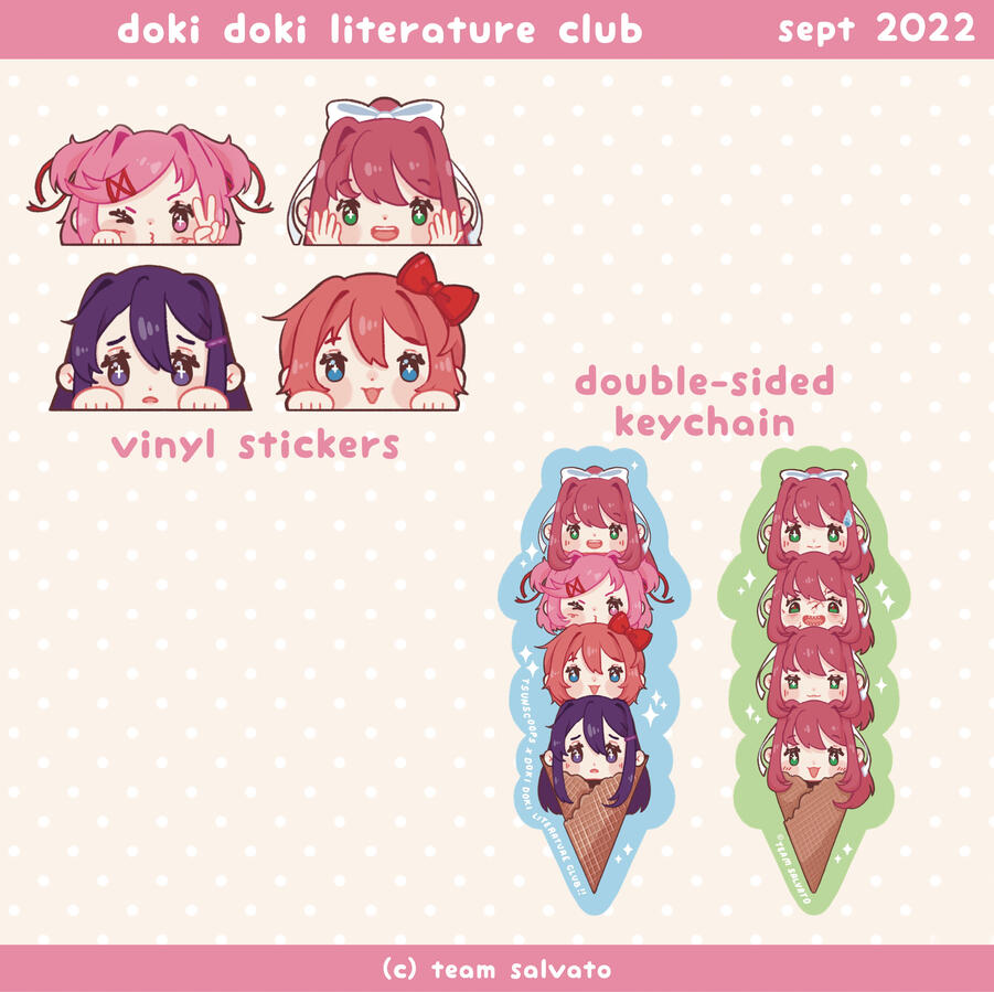 "Doki Doki Literature Club" commissioned by tsunscoops